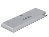 Delock 3 Port Hub und 2 Slot Card Reader für MacBook mit PD 3.0 und einschiebbarem USB Type-C™ Anschluss