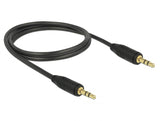 Delock Klinkenkabel 3,5 mm 3 Pin Stecker > Stecker 1 m schwarz