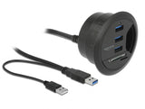 Delock Tisch-Hub 3 Port USB 3.0 + 2 Slot SD Card Reader