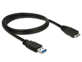 Delock USB 5 Gbps Kabel Typ-A Stecker zu Typ Micro-B Stecker 1 m schwarz