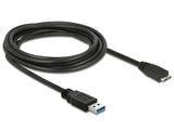 Delock USB 5 Gbps Kabel Typ-A Stecker zu Typ Micro-B Stecker 3 m schwarz