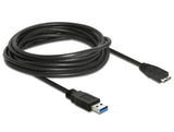 Delock USB 5 Gbps Kabel Typ-A Stecker zu Typ Micro-B Stecker 5 m schwarz