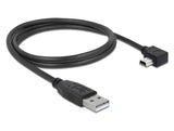 Delock USB 2.0 Kabel Typ-A Stecker zu Typ Mini-B Stecker links gewinkelt 1 m