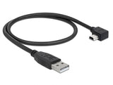 Delock USB 2.0 Kabel Typ-A Stecker zu Typ Mini-B Stecker links gewinkelt 0,5 m