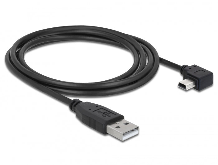 Delock USB 2.0 Kabel Typ-A Stecker zu Typ Mini-B Stecker links gewinkelt 2 m