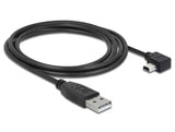 Delock USB 2.0 Kabel Typ-A Stecker zu Typ Mini-B Stecker links gewinkelt 2 m