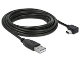 Delock USB 2.0 Kabel Typ-A Stecker zu Typ Mini-B Stecker links gewinkelt 5 m