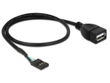 Delock USB Kabel Pin Header Buchse > USB 2.0 Typ-A Buchse 40 cm