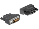 Delock Adapter DVI 24+1 Pin Stecker zu HDMI Buchse mit LED - bidirektional