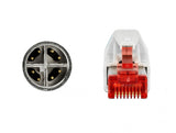 Delock Netzwerkkabel M12 X-kodiert 8 Pin zu RJ45 Stecker PVC 1 m