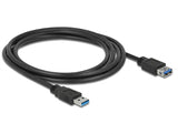 Delock USB 5 Gbps Verlängerungskabel Typ-A Stecker zu Buchse 2 m schwarz