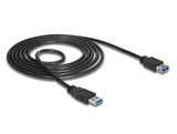 Delock USB 5 Gbps Verlängerungskabel Typ-A Stecker zu Buchse 1,5 m schwarz