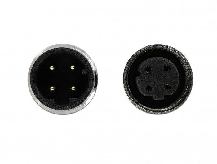 Delock Netzwerkkabel M12 4 Pin D-kodiert Stecker zu Buchse TPU 5 m