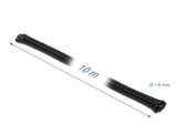 Delock Geflechtschlauch dehnbar 10 m x 6 mm schwarz
