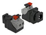 Delock Adapter DC 5,5 x 2,1 mm Buchse > Terminalblock mit Drucktasten 2 Pin