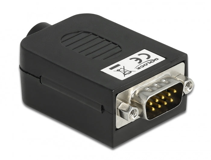 Delock D-Sub9 Stecker zu Terminalblock mit Gehäuse