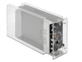 Delock Externes Dual Gehäuse für 2 x 3.5″ SATA HDD mit USB Type-C™ Buchse transparent - werkzeugfrei