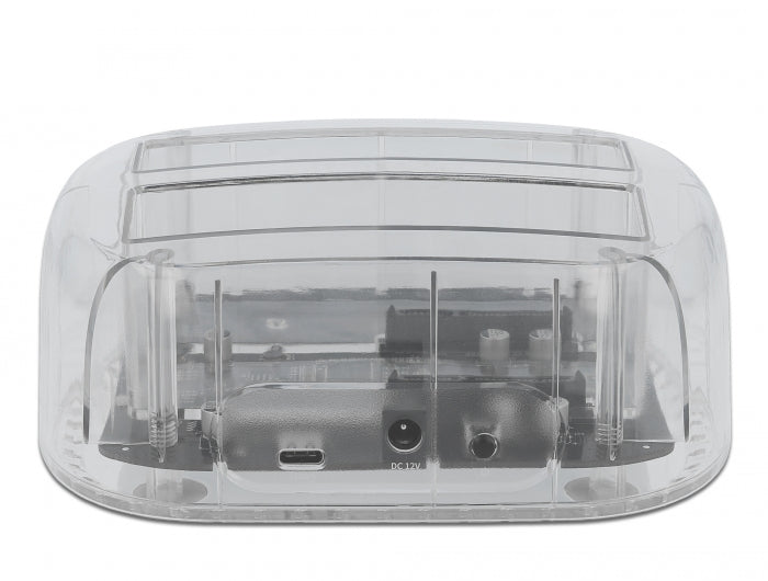 Delock USB Type-C™ Dockingstation für 2 x SATA HDD / SSD transparent