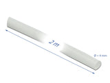 Delock Schutzschlauch Glasfasergeflecht 2 m x 4 mm weiß