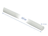 Delock Schutzschlauch Glasfasergeflecht 10 m x 6 mm weiß