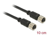 Delock M8 Sensor- / Aktorverlängerungskabel 6 Pin Buchse zu 6 Pin Buchse wasserdicht 10 cm