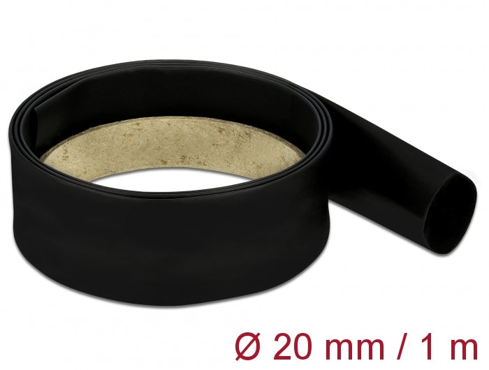 Delock Schrumpfschlauch 1 m x 20 mm schwarz