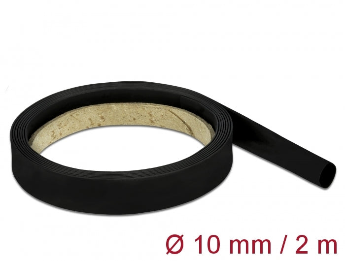 Delock Schrumpfschlauch 2 m x 10 mm schwarz