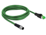 Delock Netzwerkkabel M12 4 Pin D-kodiert zu RJ45 Stecker PVC 2 m