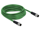 Delock Netzwerkkabel M12 D-kodiert 4 Pin Stecker zu Stecker TPU 5 m