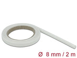 Delock Schutzschlauch Glasfasergeflecht 2 m x 8 mm weiß