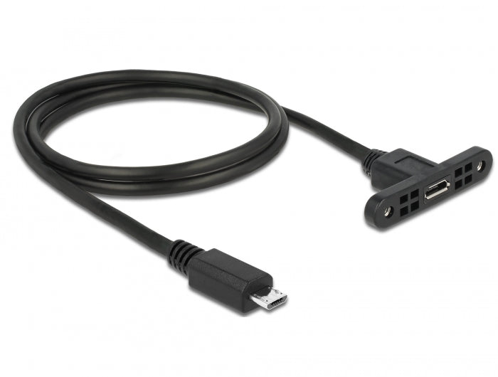 Delock Kabel USB 2.0 Micro-B Buchse zum Einbau > USB 2.0 Micro-B Stecker 1 m