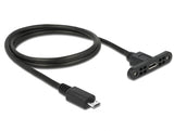 Delock Kabel USB 2.0 Micro-B Buchse zum Einbau > USB 2.0 Micro-B Stecker 1 m