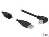 Delock Kabel USB 2.0 Typ-A Stecker > USB 2.0 Typ-B Stecker gewinkelt 1 m schwarz