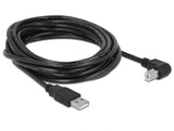 Delock Kabel USB 2.0 Typ-A Stecker > USB 2.0 Typ-B Stecker gewinkelt 5 m schwarz