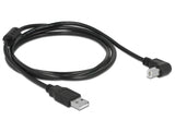 Delock Kabel USB 2.0 Typ-A Stecker > USB 2.0 Typ-B Stecker gewinkelt 1,5 m schwarz