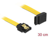 Delock SATA 6 Gb/s Kabel gerade auf oben gewinkelt 30 cm gelb