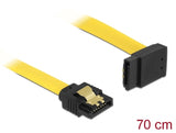 Delock SATA 6 Gb/s Kabel gerade auf oben gewinkelt 70 cm gelb