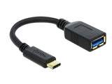 Delock USB 5 Gbps Adapter USB Type-C™ Stecker zu USB Typ A Buchse 15 cm schwarz