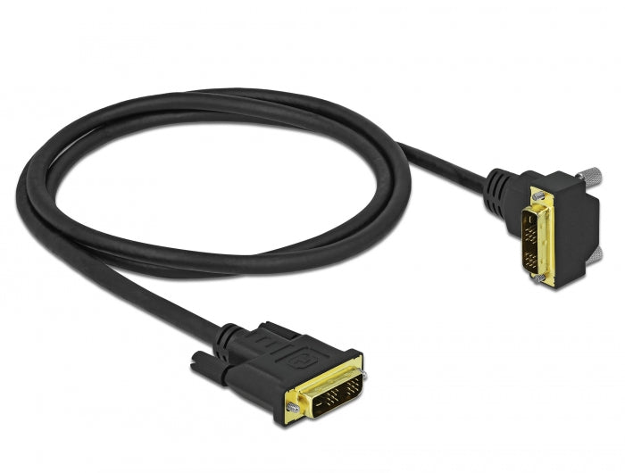 Delock DVI Kabel 18+1 Stecker zu 18+1 Stecker gewinkelt 2 m