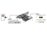 Delock PCI Express x1 Karte > 2 x extern SuperSpeed USB 5 Gbps (USB 3.2 Gen 1) Typ-A Buchse