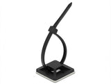 Delock Befestigungssockel 30 x 30 mm mit Kabelbinder L 200 x B 4,8 mm schwarz