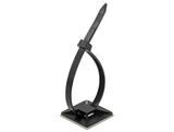 Delock Befestigungssockel 40 x 40 mm mit Kabelbinder L 250 x B 7,2 mm schwarz