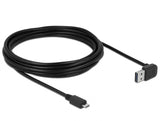 Delock Kabel EASY-USB 2.0 Typ-A Stecker gewinkelt oben / unten > USB 2.0 Typ Micro-B Stecker 5 m