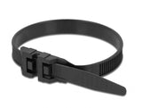 Delock Kabelbinder mit Doppelkopf L 1000 x B 9 mm schwarz 10 Stück