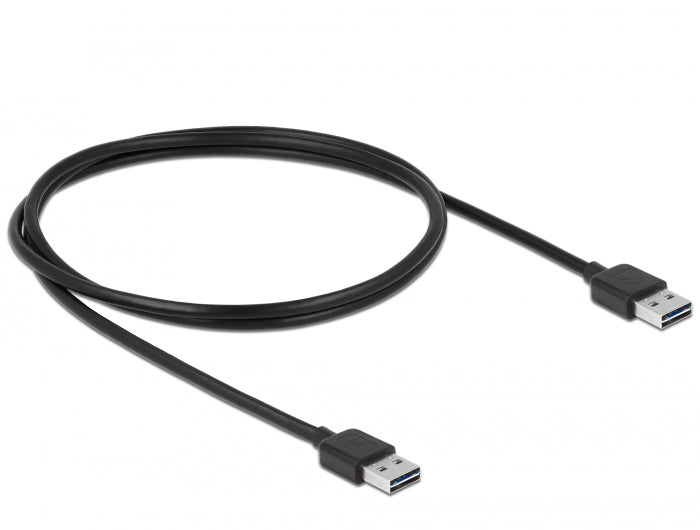 Delock Kabel EASY-USB 2.0 Typ-A Stecker > EASY-USB 2.0 Typ-A Stecker 1 m schwarz