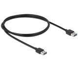 Delock Kabel EASY-USB 2.0 Typ-A Stecker > EASY-USB 2.0 Typ-A Stecker 1 m schwarz