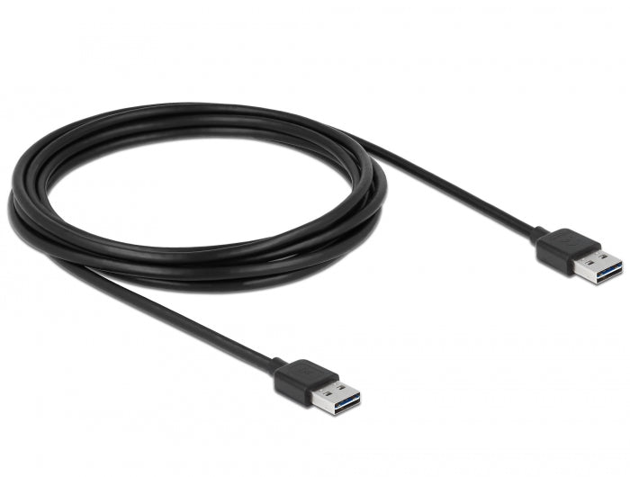Delock Kabel EASY-USB 2.0 Typ-A Stecker > EASY-USB 2.0 Typ-A Stecker 3 m schwarz