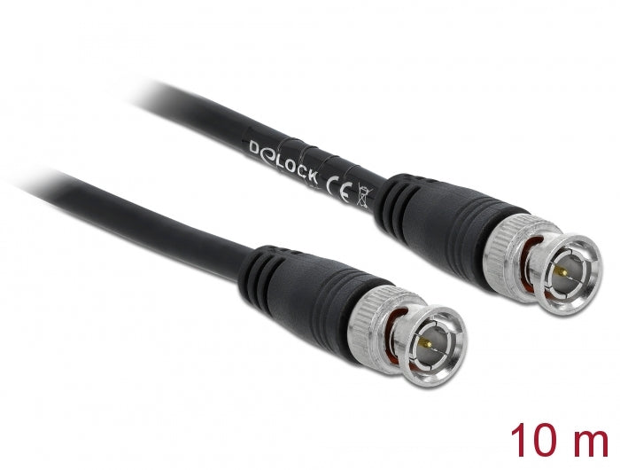 Delock Kabel BNC Stecker zu BNC Stecker 75 Ohm 10 m
