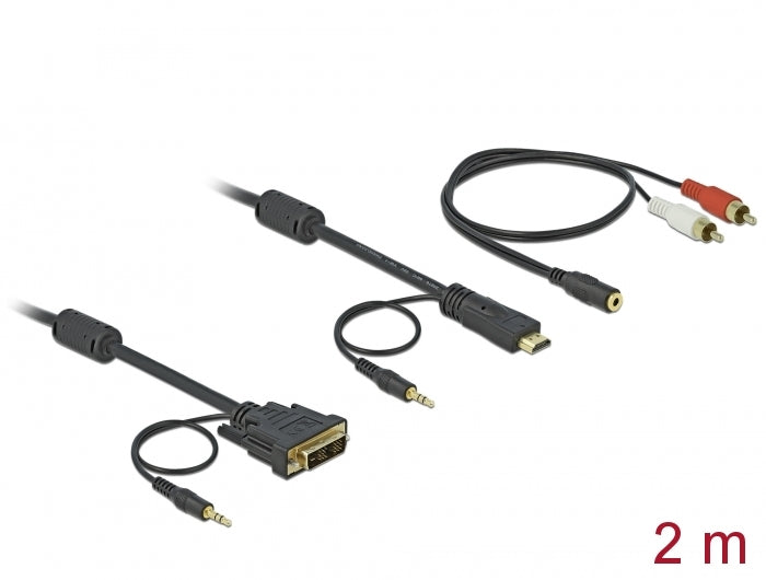 Delock Kabel DVI - HDMI + Sound Stecker-Stecker 2 m
