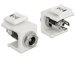 Delock Keystone Modul DC 5,5 x 2,1 mm Buchse weiß